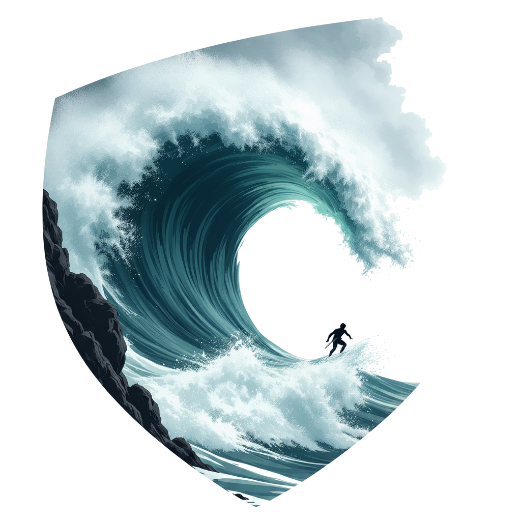 Epic Surf Wave Art - Basque Coast Ocean Lover Tee